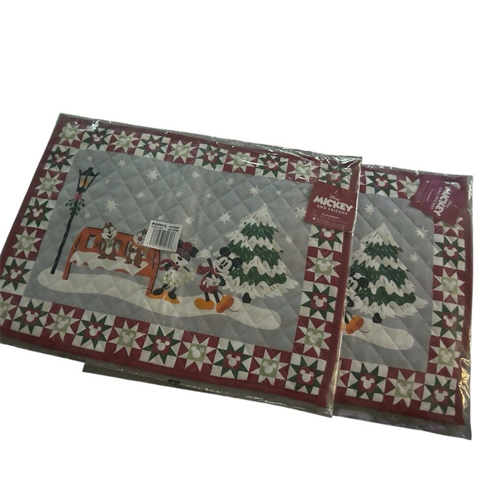 Disney Christmas table mats set New